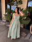 Keyhole Ruffled Midi Dress