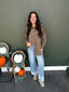 Pinstripe Oversized Soft Button Up Top