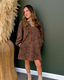 Floral Trim Detail Long Sleeve Dress