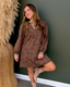 Floral Trim Detail Long Sleeve Dress