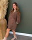 Floral Trim Detail Long Sleeve Dress
