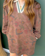 Floral Trim Detail Long Sleeve Dress