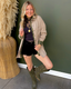 Taupe Oversized Tencel Shirt