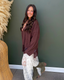 Chocolate Lace Trim Sweater