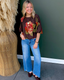 HR Distressed Hem Wide Leg Jean