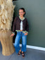 Stretchy HR Crop Wide Leg Jean