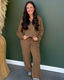 Star Detail Mocha Sweat Set