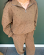 Star Detail Mocha Sweat Set
