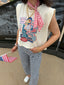 Cream Patriotic Patch Tank