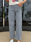 Navy Gingham Barrel Jean
