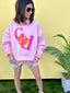 Light Pink Just God Crop Sweatshirt
