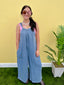 Washed Denim Wide Leg Overalls
