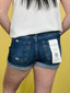 Dark Wash MR Cuffed Shorts