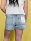 Med Light Wash Ava A-Line Shorts 3"