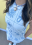 Sleeveless Floral Pattern Mini Dress