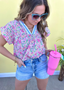 Short Sleeve Floral Top