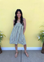 Green Stripe Babydoll Dress