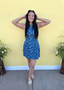 Sleeveless Floral Denim Dress