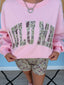 Lt Pink Embroidered Sweatshirt