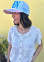 Multi Pattern Scallop Trim Cardigan