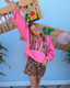 Pink/Leopard Puff Sweatshirt