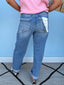 Embroidered Crop Flare Jean
