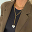 CS Two Toned Heart Necklace