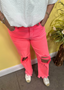 Coral HR Distressed Knee Jean