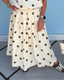 Pleated Polka Dot Midi Skirt