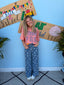 Stretchy Denim Polka Dot Jeans