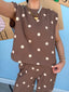 Mocha Polka Dot Set