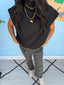 Mock Neck Balloon Fit Top