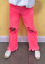 Coral HR Distressed Knee Jean