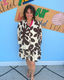 Geometric Patterned Mini Dress