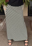Diagonal Striped knitted Skirt