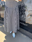 Drop Waist Gingham Maxi Skirt