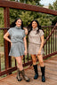 Turtleneck and Pleated Skirt Set