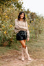 Back Velvet Bow Detail Pullover Sweater