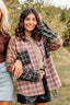 Color Blocked Plaid Jacket