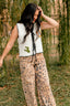 Western Detail Stitch Edge Sweater Vest