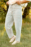 Striped Drawstring Twill Pants