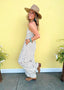 Smocked Polka Dot Jumpsuit