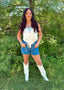 Eyelet Back Tie Tank Top