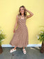 Structured Stitch Detail Polka Dot Dress