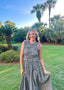 Smocked Gingham Maxi Dress