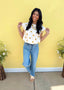 Polka Dot Drop Sleeve Balloon Top