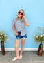 Short Sleeve Pinstripe Button Up
