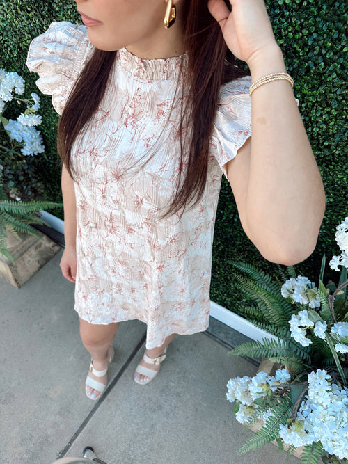 Floral Taupe Dress