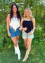 Eyelet Back Tie Tank Top
