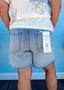 Light Wash Relaxed Slouch Short